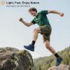 image:imageMens Waterproof Hiking Boots Lightweight Comfortable Outdoor Walking Trail Boots ShoesBlue