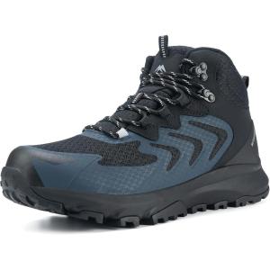 image:imageMens Waterproof Hiking Boots Lightweight Comfortable Outdoor Walking Trail Boots ShoesBlack1