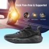 image:imageMens Walking Running Tennis Cushioning Shoes NonSlip Lightweight ActiveFloat Athletic Gym Workout Cross Training Comfortable Fashion SneakersBlack
