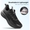 image:imageMens Road Running Shoes Lightweight Cushioning Athletic Walking Sneakers  Comfortable Non Slip Jogging Outdoor Gym Workout Tennis Shoes Active5KAll Black