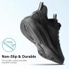 image:imageMens Road Running Shoes Lightweight Cushioning Athletic Walking Sneakers  Comfortable Non Slip Jogging Outdoor Gym Workout Tennis Shoes Active5KAll Black