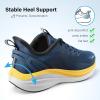 image:imageMens Road Running Shoes Lightweight Cushioning Athletic Walking Sneakers  Comfortable Non Slip Jogging Outdoor Gym Workout Tennis Shoes Active5KDeep Blue