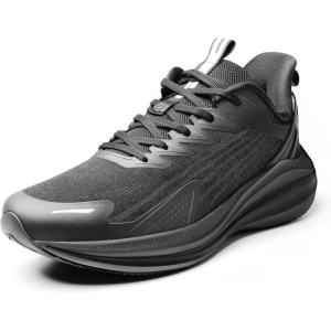 image:imageMens Road Running Shoes Lightweight Cushioning Athletic Walking Sneakers  Comfortable Non Slip Jogging Outdoor Gym Workout Tennis Shoes Active5KAll Black