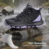 image:imageWomens Waterproof Hiking Boots Lightweight Comfortable NonSlip Outdoor Walking Trekking Trails BootBlack