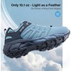 image:imageWomens Waterproof Hiking Shoes Quick Laces Lightweight Comfortable Breathable NonSlip Trails Outdoor SneakersBlue