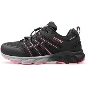 image:imageWomens Waterproof Hiking Shoes Quick Laces Lightweight Comfortable Breathable NonSlip Trails Outdoor SneakersBlackPink
