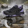 image:imageWomens Waterproof Hiking Shoes Quick Laces Lightweight Comfortable Breathable NonSlip Trails Outdoor SneakersBlack1