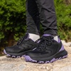 image:imageWomens Waterproof Hiking Shoes Quick Laces Lightweight Comfortable Breathable NonSlip Trails Outdoor SneakersBlack1