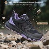 image:imageWomens Waterproof Hiking Shoes Quick Laces Lightweight Comfortable Breathable NonSlip Trails Outdoor SneakersBlack1