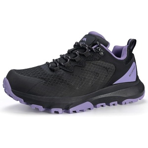 image:imageWomens Waterproof Hiking Shoes Quick Laces Lightweight Comfortable Breathable NonSlip Trails Outdoor SneakersBlack1
